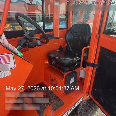 2019 Skytrak 6036 Cab/Heat/Air, Solid Tires, LED Work Lights, Beacon w/50" Carriage, 48" Pallet Forks