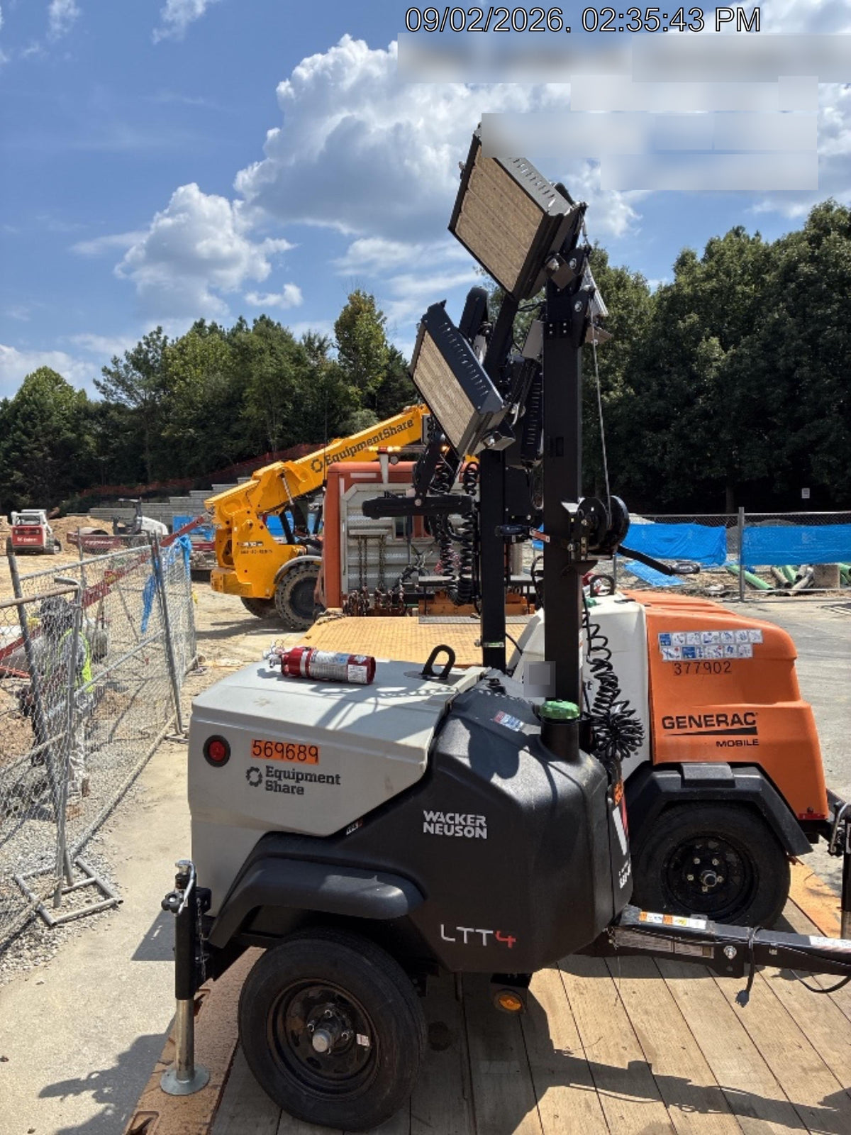 2023 Generac MLT2 Diesel, Flex Switch 120V Input, Powerzone Controller, 
(4) 320W LED Lights, 4kW Generator, 39.9 Gal Fuel Tank, 2" Ball, T3