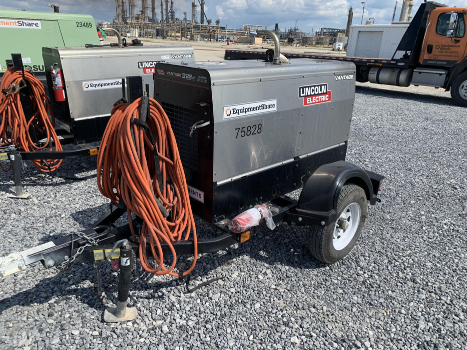 2020 Lincoln Electric Vantage 322 Welder Ready-Pak 3, w/ GPS & Decals (includes trailer, cable rack, fender light kit)