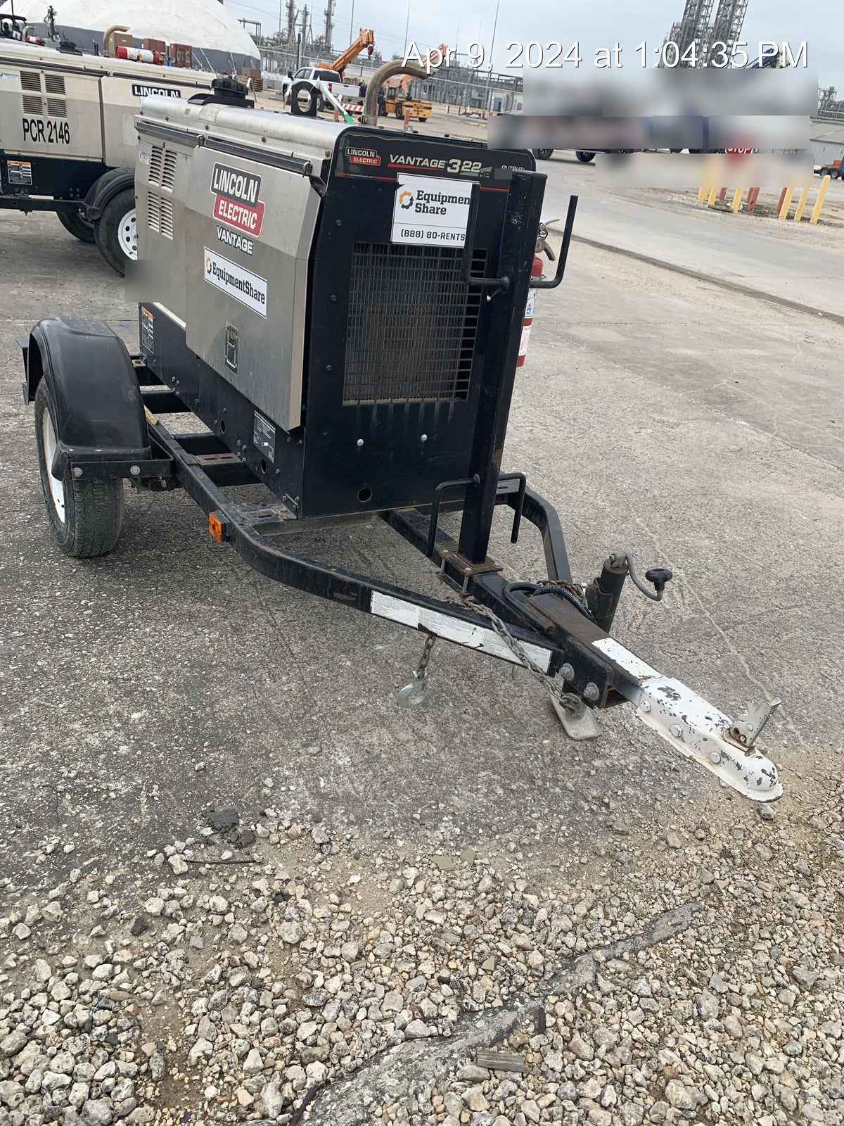 2018 Lincoln Electric Vantage 322 Lincoln Vantage 322 Welder Ready Pak 3 - Vantage 322, Trailer, Fender and light kit, Cable rack