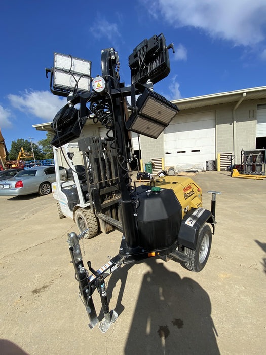 2022 Allmand NLV3GR (4) LED Light Fixture 350W, 23' Vertical Mast, 3kW Prime, Towable, ES Decals, T3