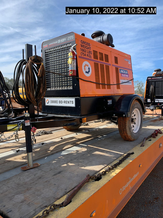 2021 Lincoln Electric Vantage 549X Ready Pak 3, ORANGE (includes trailer, cable rack, fender light kit)