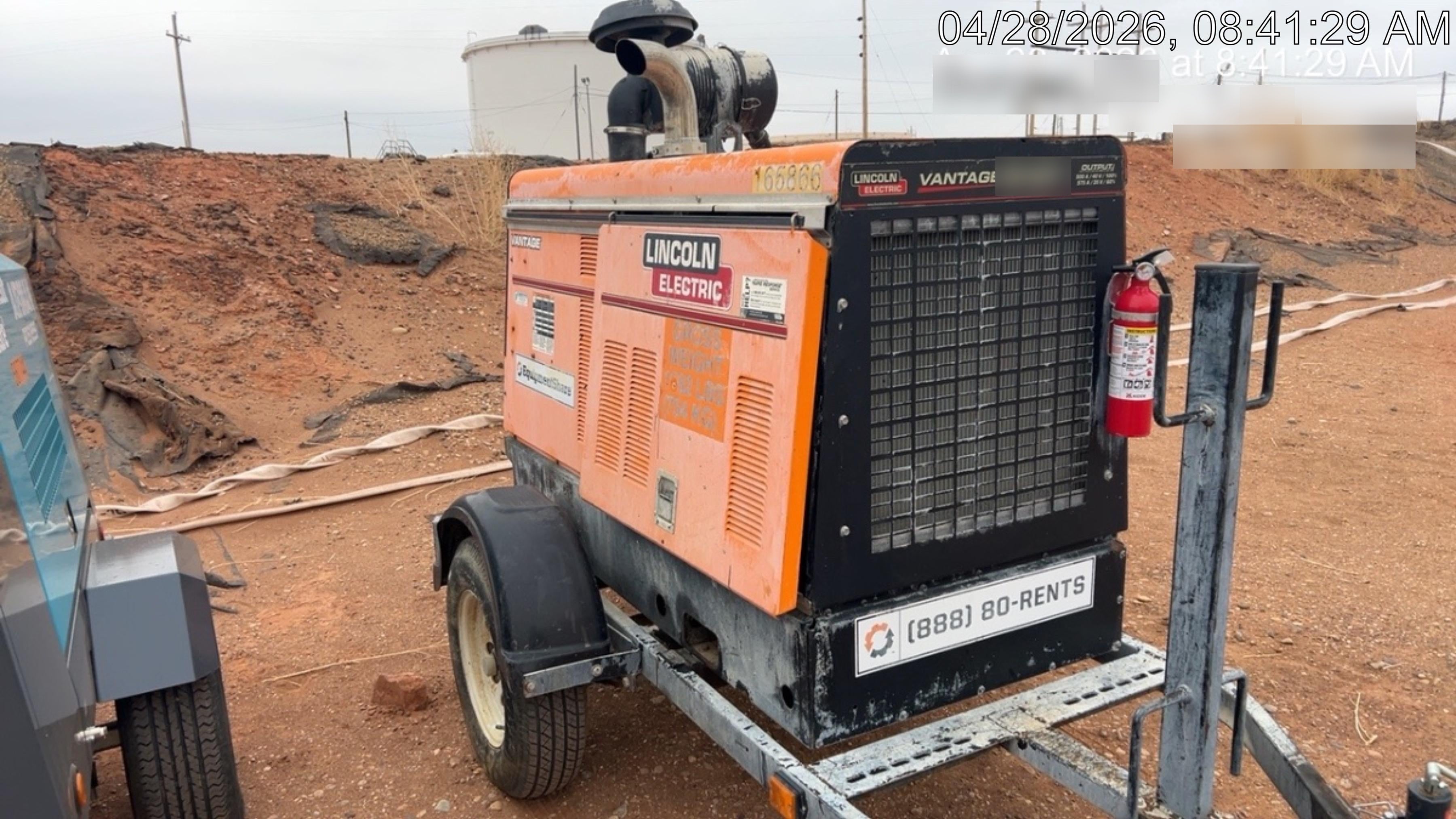 2021 Lincoln Electric Vantage 549X Ready Pak 3, ORANGE (includes trailer, cable rack, fender light kit)