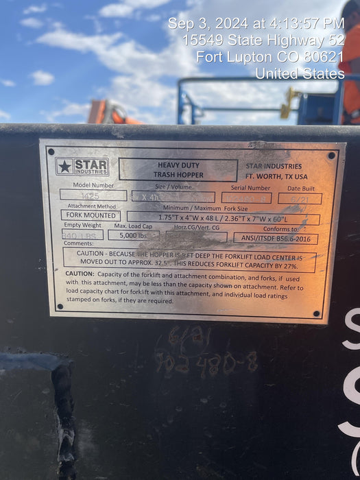 2021 STAR INDUSTRIES 1425