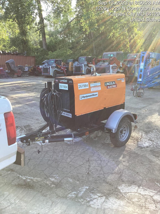 2022 Lincoln Electric LE400 Kubota V1505, Trlr, Cable Rack, Light Kit, ES Decals, T3