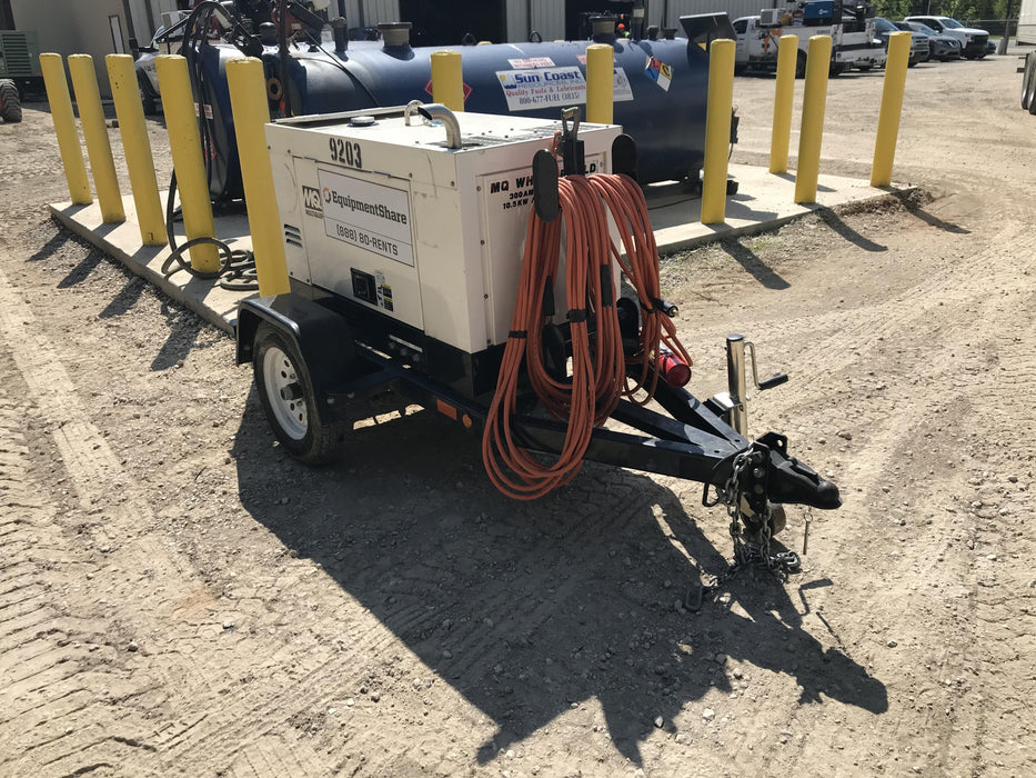 2018 Multiquip DLW300ESA1 Multiquip DLW300ESA1 300 Amp Welder w/Trailer, 100' of Lead, 50' of Ground, Wired Remotes