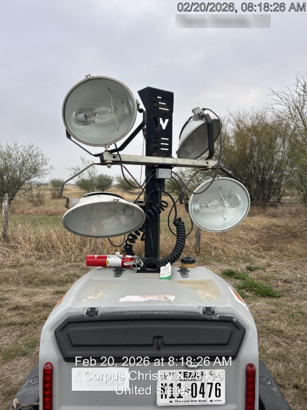Wacker Neuson LTV6K-MH Power mast, 1100W MH, Fuel Sensors, Wiring Harness