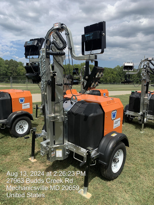 2024 Wanco WLTT-4MM4K Diesel, Deep Sea Controller, Shore Power Plug, Auto Start, (4) 350W LED Floodlights, 4kW Generator, 60 Gal Fuel Tank, 2" Ball, T3