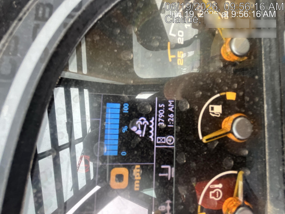 2019 JCB 512-56 Enclosed Cab, 109 HP, Solid Tires, Worklights, Beacon, Aux Hydraulics, Lifting Eye w/60" Carriage/60" Forks