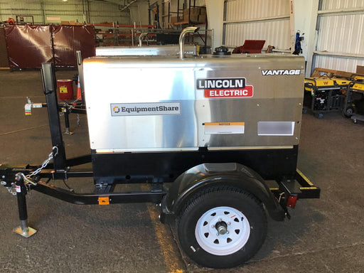 2019 Lincoln Electric Vantage 322 Welder Ready-Pak 3, Two wheel trailer, Fender and Light kit, Cable Rack