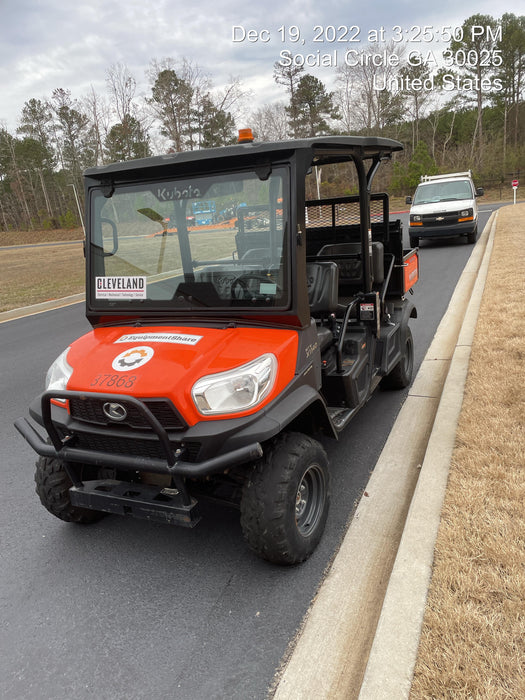 Kubota RTV-X1140W-H 4wd Utility Cart, LED Strobe, Windshield Tempered Glass, Plastic Canopy, Wire Harness Kit, Backup Alarm