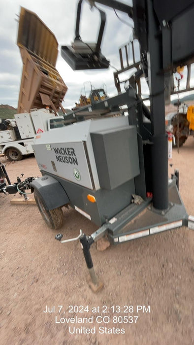 2022 Wacker Neuson LTW20Z1 Isuzu Dsl. Engine, 23' Mast, (4) 300W LED Lights, CWK, Programmable Dawn to Dusk, 360 Deg. Rotation, 57 Gal. Tank, Trailer Mounted