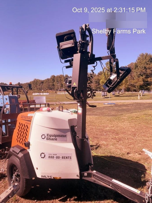 2024 Generac MLT2 Diesel, Flex Switch 120V Input, Powerzone Controller, 
(4) 320W LED Lights, 4kW Generator, 39.9 Gal Fuel Tank, 2" Ball, T3