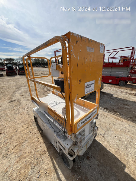 Custom Equipment HB-1430 <ul>
 <li>Hy-Brid Scissor Lift</li>
  <li>Platform capacity up to 670 lbs.</li>
  <li>Working height up to 20 ft</li>
  <li>Weighs under 1,700 lbs.</li>
  <li>Non-marking wheels </li>
</ul>