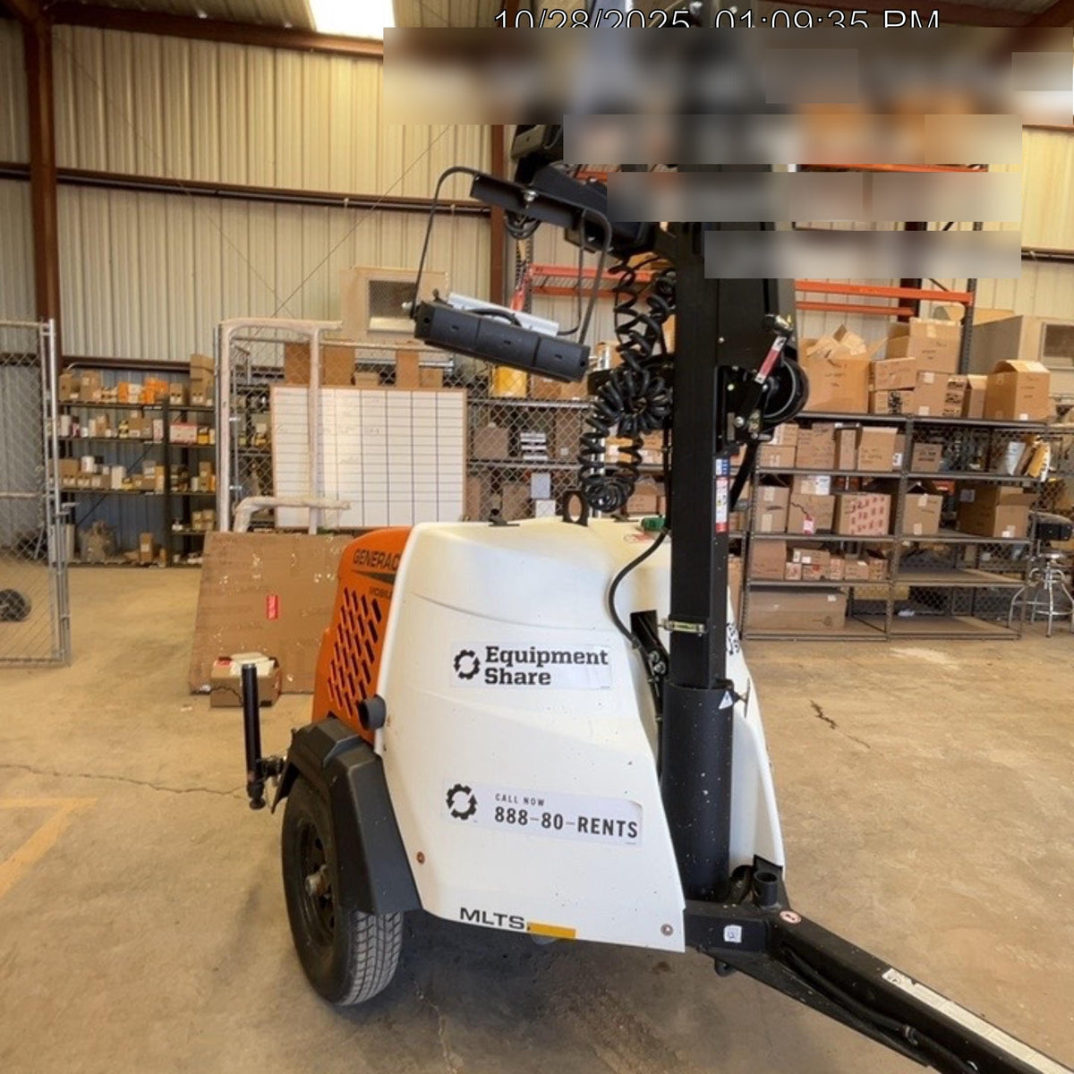 2024 Generac MLT2 Diesel, Flex Switch 120V Input, Powerzone Controller, 
(4) 320W LED Lights, 4kW Generator, 39.9 Gal Fuel Tank, 2" Ball, T3