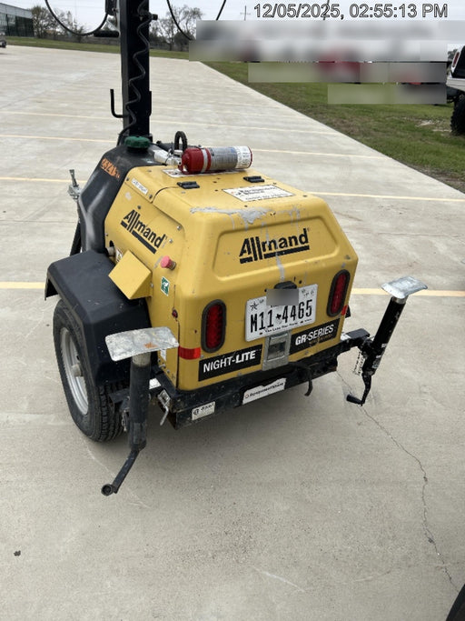 2022 Allmand NLV3GR (4) LED Light Fixture 350W, 23' Vertical Mast, 3kW Prime, Towable, Deep Sea L401, Leveling Jacks, Yanmar T4F 5.8hp