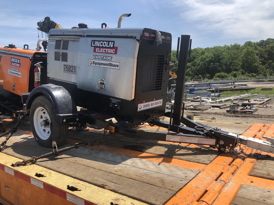 2020 Lincoln Electric Vantage 322 Welder Ready-Pak 3, w/ GPS & Decals (includes trailer, cable rack, fender light kit)
