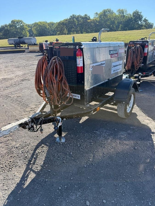 2019 Lincoln Electric Vantage 322 Welder Ready-Pak 3, Two wheel trailer, Fender and Light kit, Cable Rack