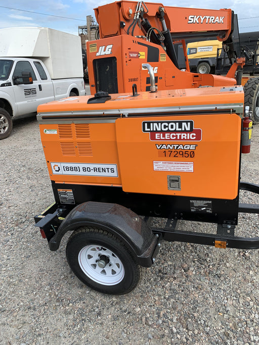 2021 Lincoln Electric Vantage 322 Vantage 322 Ready Pak 3 w/ Decals, ORANGE (includes trailer, cable rack, fender light kit) NO Telematics