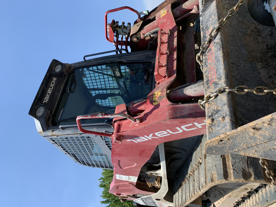 2019 Takeuchi TL12V2C Cab/Heat/Air w/Auxiliary Hydraulics, 2 Speed, Hydraulic QC 80" Tooth Bucket, 48" Pallet Forks