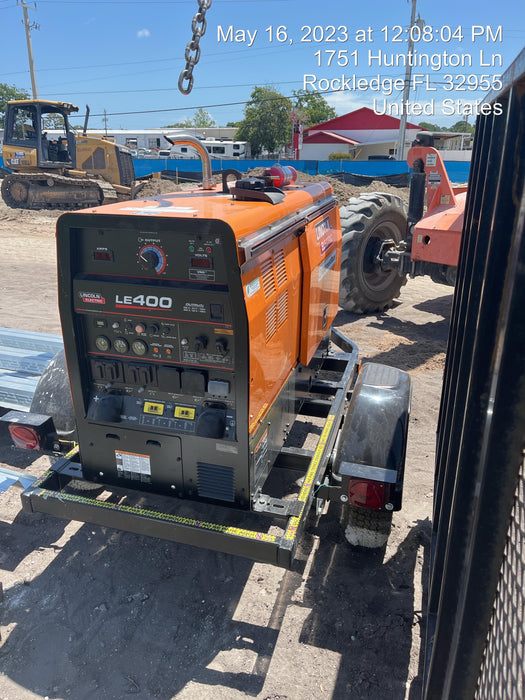 2022 Lincoln Electric LE400 Kubota V1505, Trlr, Cable Rack, Light Kit, ES Decals, T3