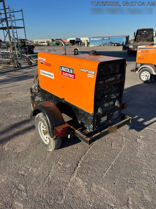 2022 Lincoln Electric LE400 Kubota V1505, Trlr, Cable Rack, Light Kit, ES Decals, T3