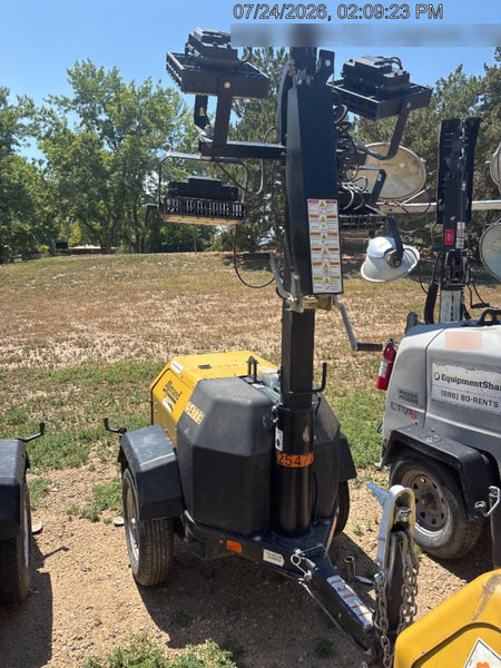 2022 Allmand NLV3GR (4) LED Light Fixture 350W, 23' Vertical Mast, 3kW Prime, Towable, ES Decals, T3