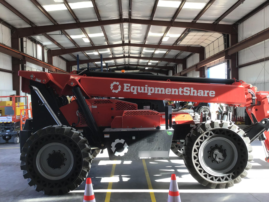 2019 Manitou MTA10055 Canopy, 120 HP, Solid Tires, Work Lights, Lift Hook, Auxiliary Hydraulics 66" Carriage and 60" Forks