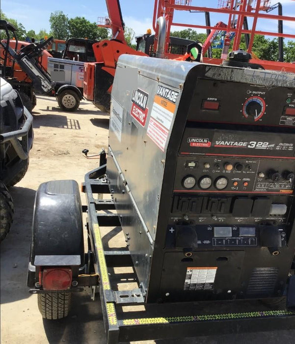 2019 Lincoln Electric Vantage 322 Ready-Pak 3, Two Wheel Trailer, Fender and Light Kit, Cable Rack