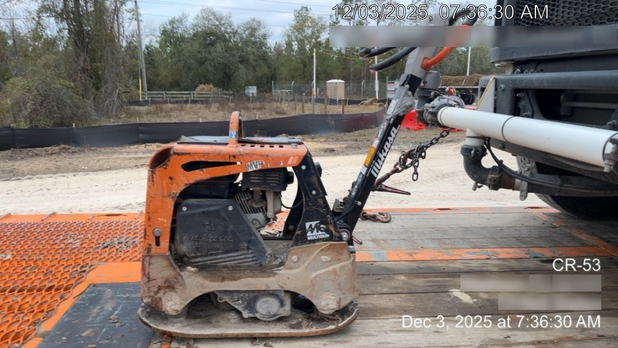 2023 Multiquip MVH158 Honda GX200, 17" Plate, Gas