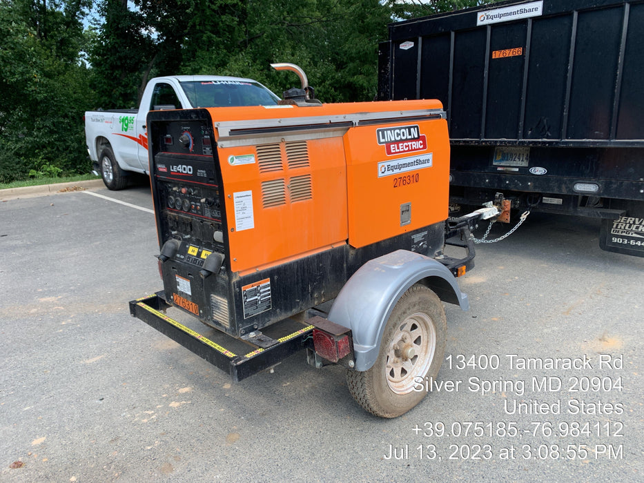 2022 Lincoln Electric LE400 Kubota V1505, Trlr, Cable Rack, Light Kit, ES Decals, T3