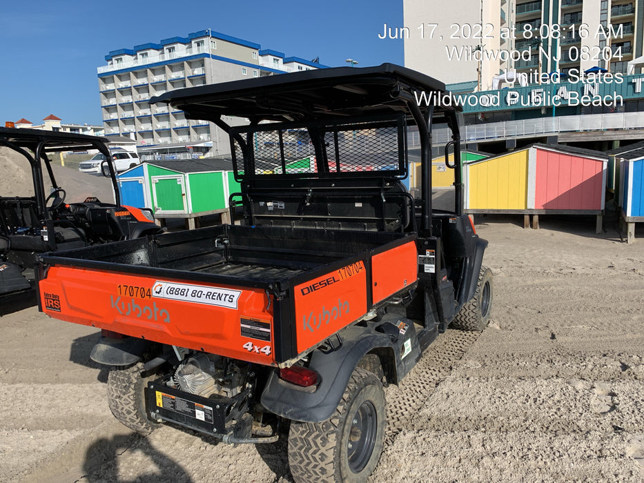 2021 Kubota RTV-X1140W-H Plastic Canopy, Windshield Acrylic Clear, LED Strobe Light, Wire Harness Kit, Back up Alarm