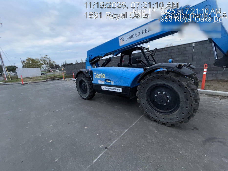 2019 Genie GTH-636 Canopy, Solid RT Tires, LED Work Lights, Beacon 60" QA Carriage, 48" Forks