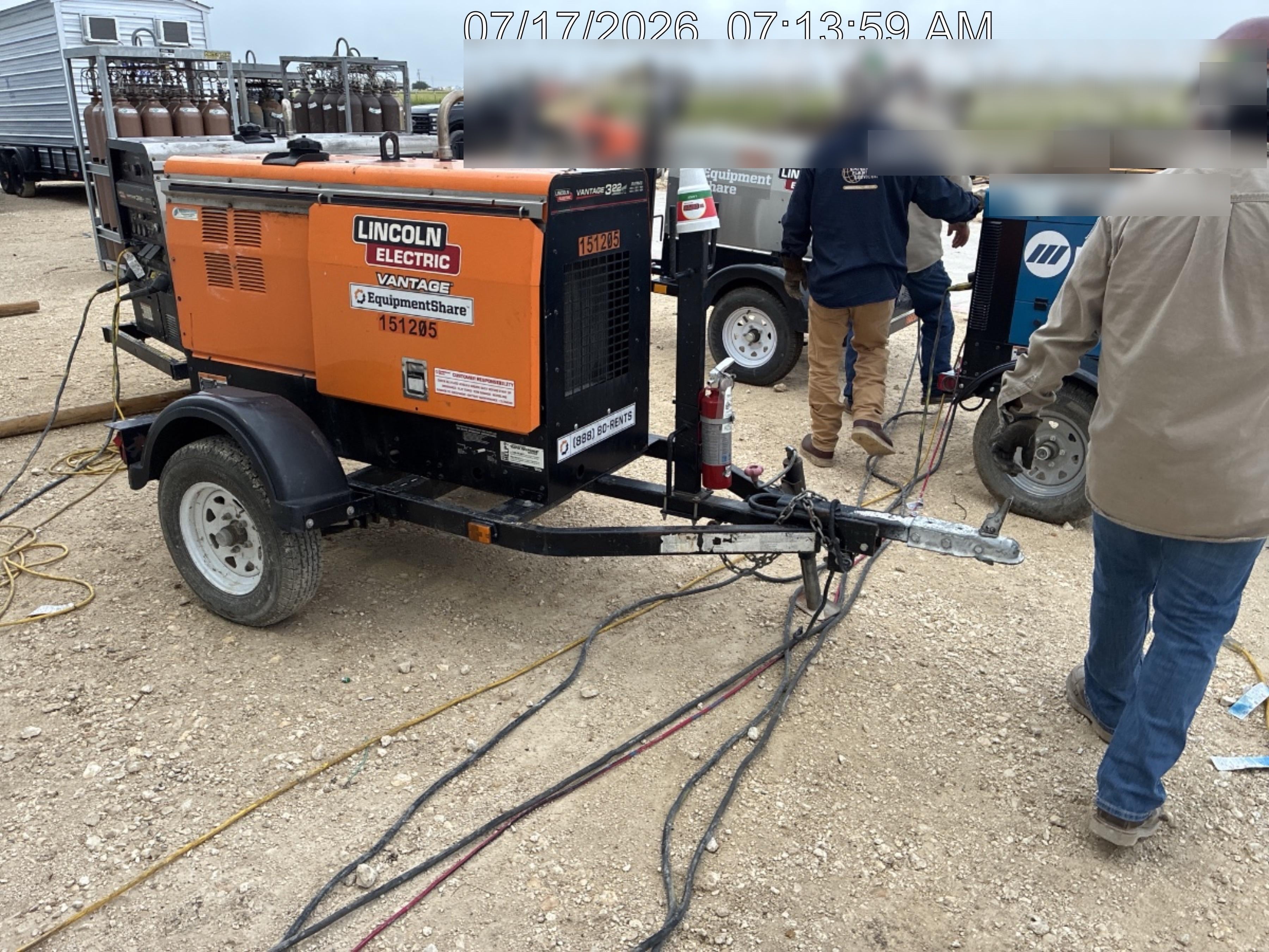 2021 Lincoln Electric Vantage 322 Vantage 322 Ready Pak 3 w/ Telematics & Decals, ORANGE (includes trailer, cable rack, fender light kit)