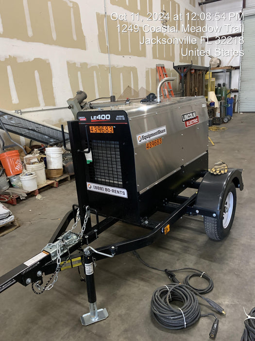 2024 Lincoln Electric LE400 Kubota V1505, Trlr, Cable Rack, Light Kit, ES Decals, T3