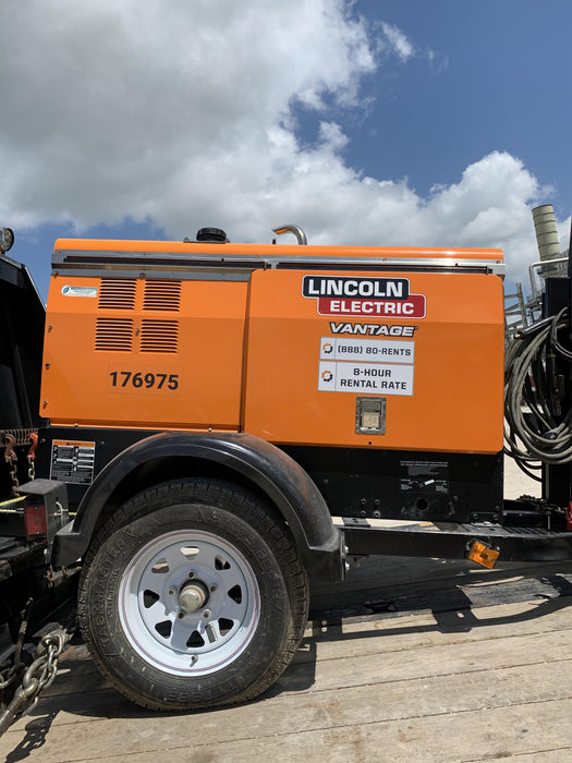 2021 Lincoln Electric Vantage 322 Vantage 322 Ready Pak 3 w/ Decals, ORANGE (includes trailer, cable rack, fender light kit) NO Telematics