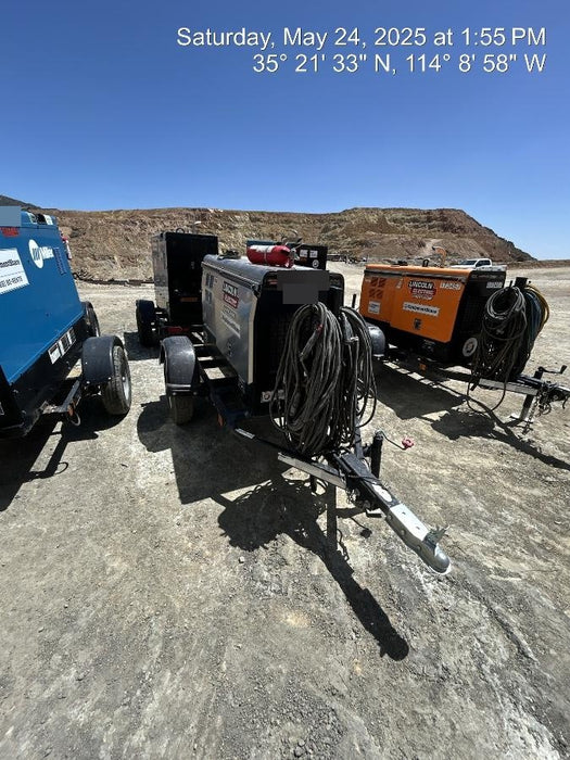 2019 Lincoln Electric Vantage 322 Welder Ready-Pak 3, Two wheel trailer, Fender and Light kit, Cable Rack