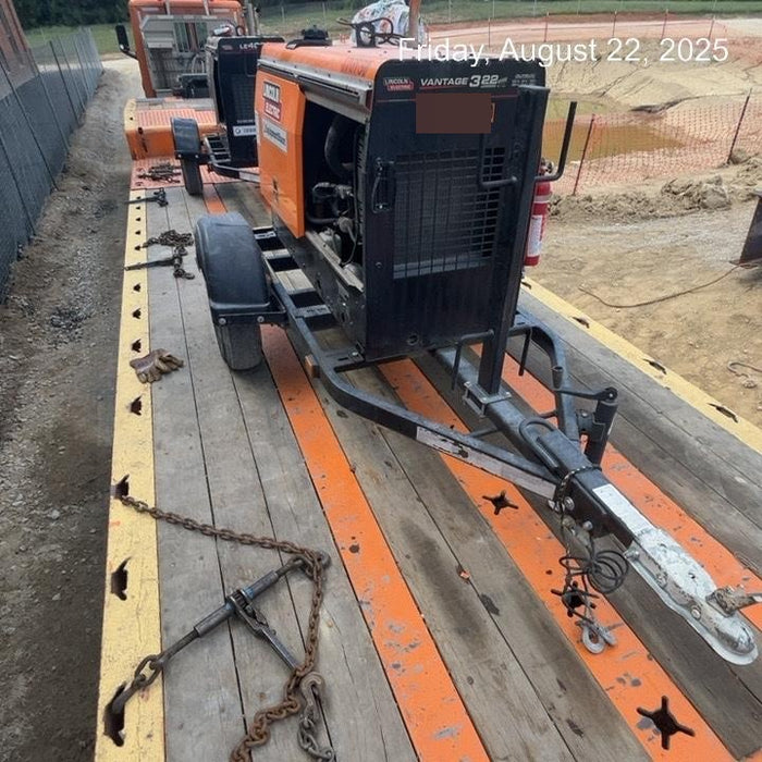 2021 Lincoln Electric Vantage 322 Vantage 322 Ready Pak 3 w/ Decals, ORANGE (includes trailer, cable rack, fender light kit) NO Telematics