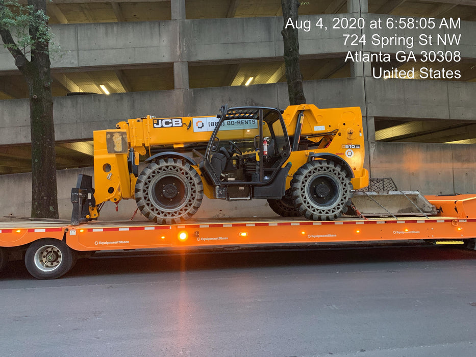 2020 JCB 510-56 Canopy, 74 HP, Solid Tires, STD Worklight, Beacon, Aux Hydraulics, Lifting Eye, Back up Alarm w/66" Carriage/60" Forks