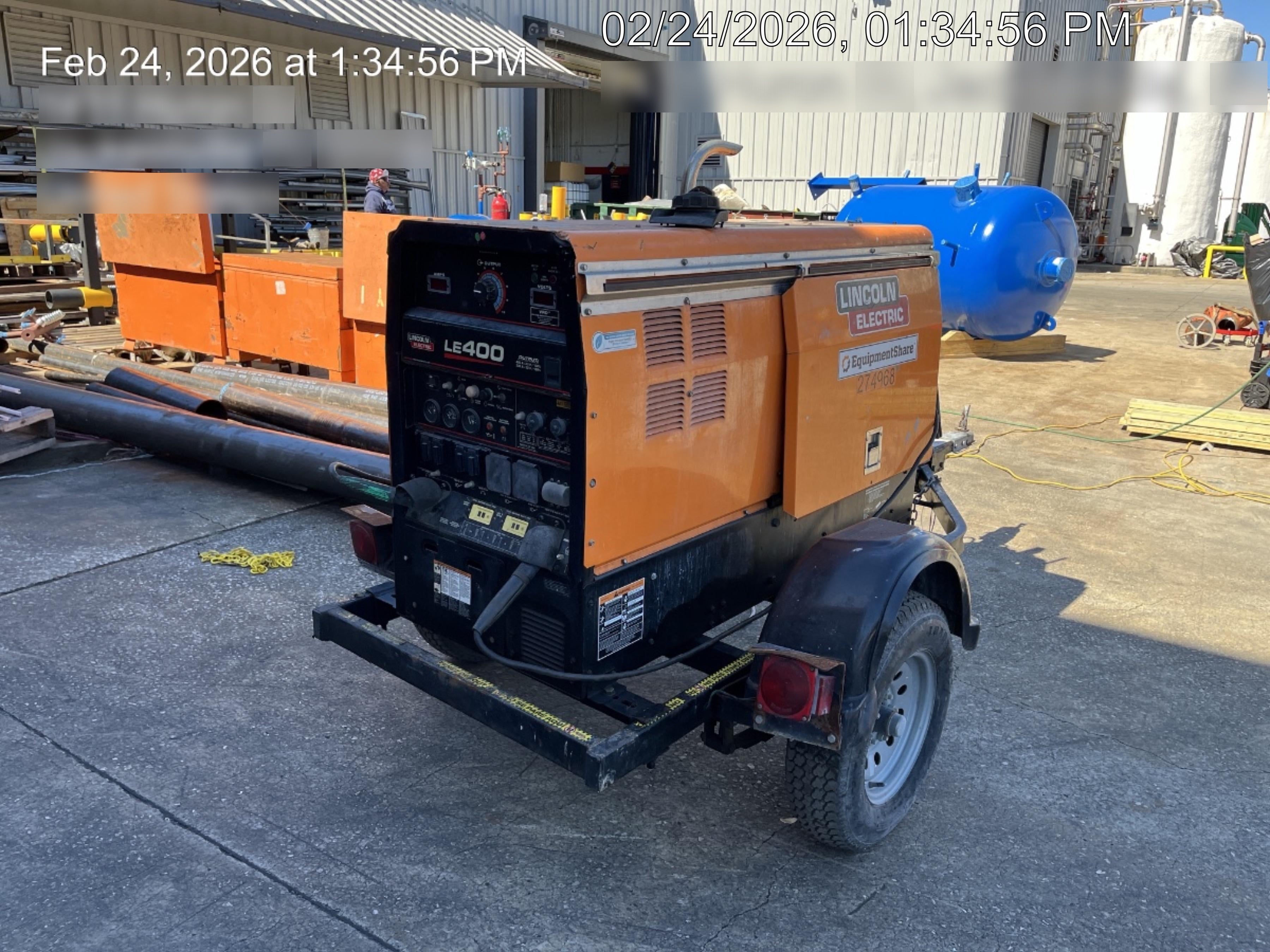 2022 Lincoln Electric LE400 Kubota V1505, Trlr, Cable Rack, Light Kit, ES Decals, T3