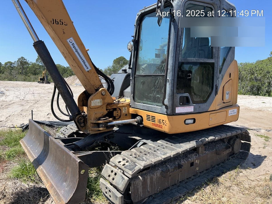 2015 Case CX80C CLOSED CAB, A/C, RUBBER TRACKS PADS, 7'-2" ARM