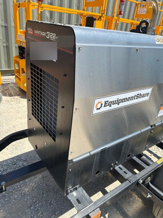 2019 Lincoln Electric Vantage 322 Welder Ready-Pak 3, Two wheel trailer, Fender and Light kit, Cable Rack