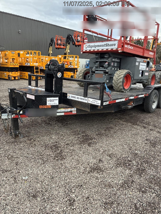 2024 TEXAS PRIDE TRAILERS 21' Lowboy Gravity Tilt Bed 14K Bumper Pull Trailer