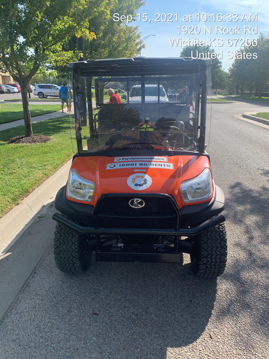 2022 Kubota RTV-X1140W-H Plastic Canopy, Windshield Acrylic Clear, LED Strobe Light, Wire Harness Kit, Back up Alarm