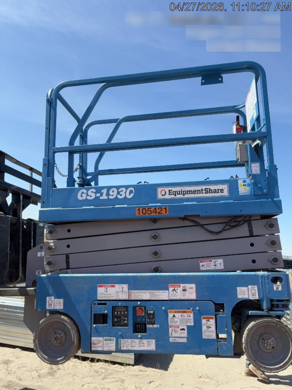2020 Genie GS-1930 Standard Machine, 800W Inverter