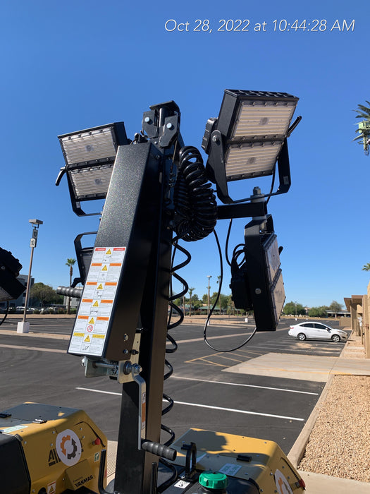 2022 Allmand NLV3GR (4) LED Light Fixture 350W, 23' Vertical Mast, 3kW Prime, Towable, ES Decals, T3