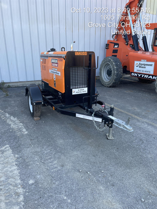 2021 Lincoln Electric Vantage 322 Vantage 322 Ready Pak 3 w/ Decals, ORANGE (includes trailer, cable rack, fender light kit) NO Telematics