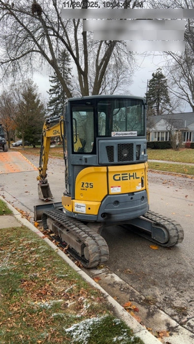 2017 Gehl Z35 Standard Rental Specs