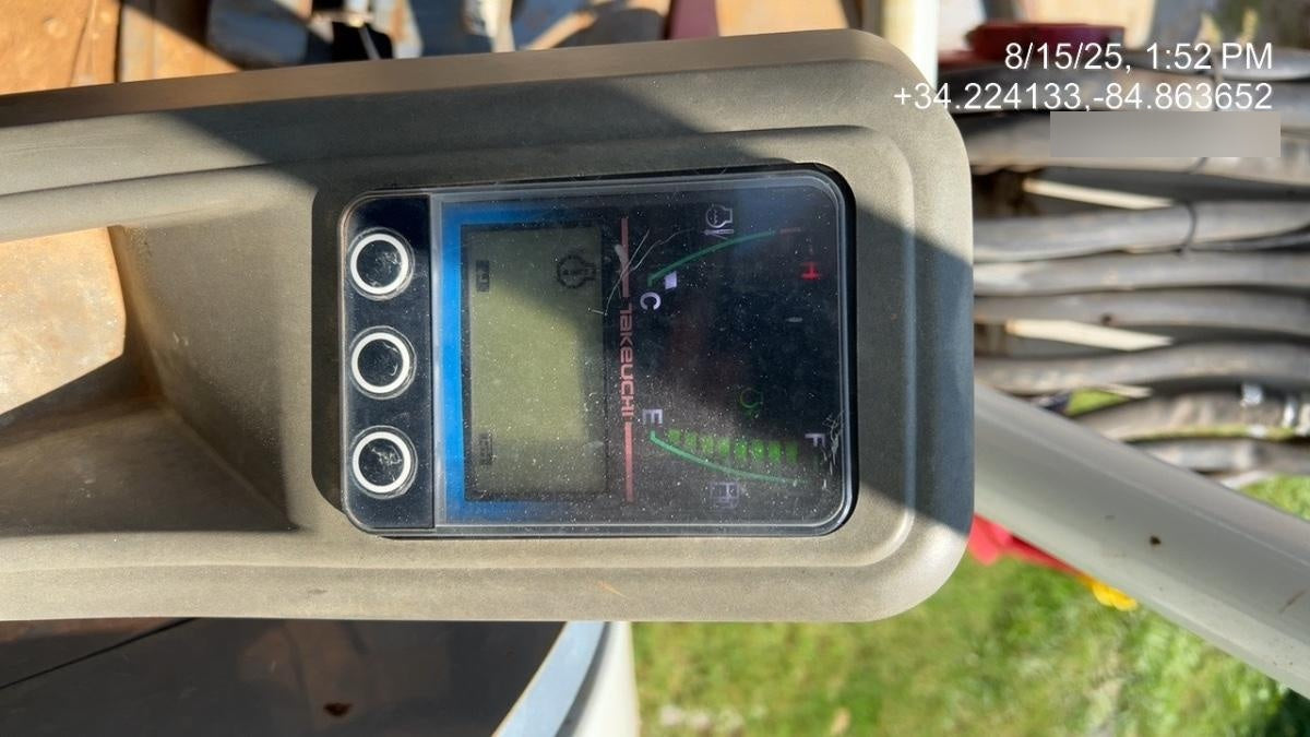 2019 Takeuchi TB260 Canopy, Standard Blade, Auxiliary hydraulics Manual QC, Hydraulic thumb, 12" ,18", 24" Bucket