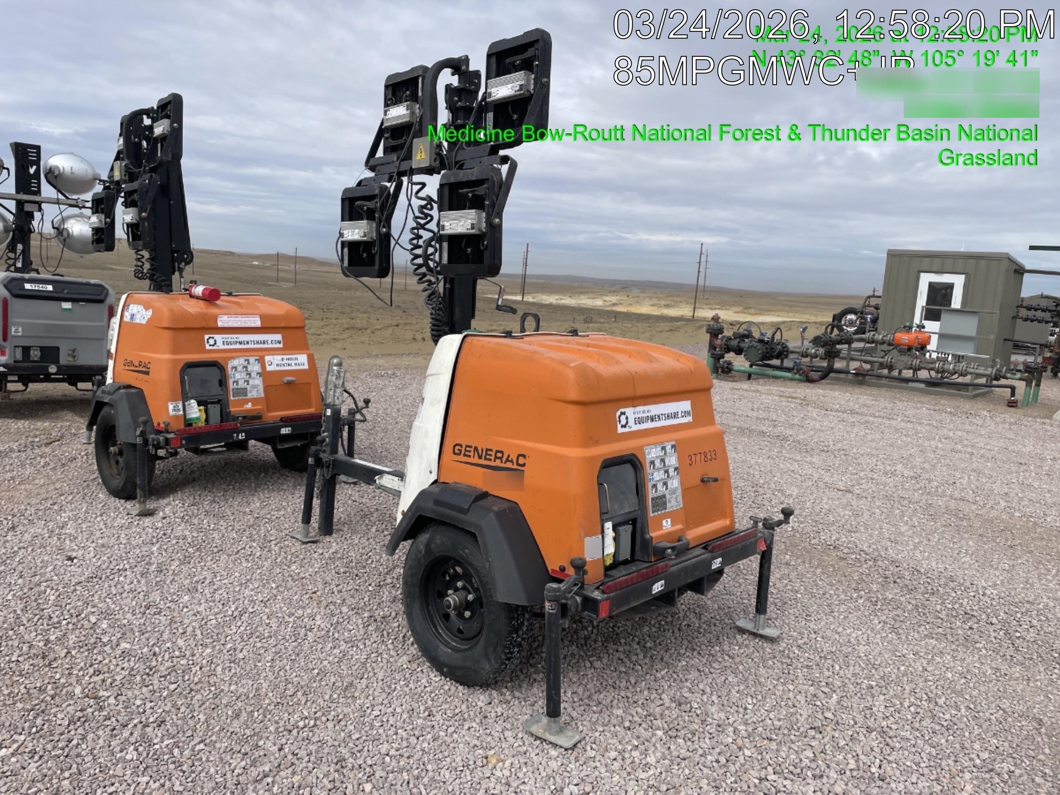 2023 Generac MLT2 Diesel, Flex Switch 120V Input, Powerzone Controller, 
(4) 320W LED Lights, 4kW Generator, 39.9 Gal Fuel Tank, 2" Ball, T3